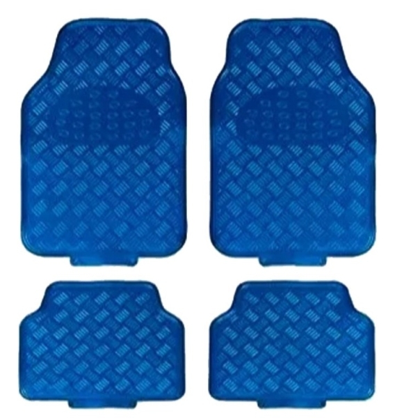 Jgo. Cubrealf. TUNNING 4 piezas, Color AZUL, con base de GOMA antideslizante, del 69x45cm tras 41x45cm